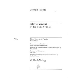 G. Henle Verlag Concerto for Piano (Harpsichord) and Orchestra F Major Hob.XVIII:3 Henle Music by Joseph Haydn