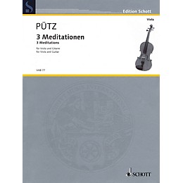Schott 3 Meditations (Viola and Guitar Two Performance Scores) String Series Softcover Composed by Eduard Pütz