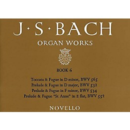 Music Sales J.S. Bach: Organ Works Book 6 Music Sales America Series