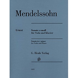 G. Henle Verlag Sonata in C Minor Henle Music Composed by Mendelssohn Bartholdy Edited by Ernst Herttrich