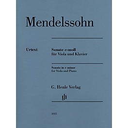 G. Henle Verlag Sonata in C Minor Henle Music Composed by Mendelssohn Bartholdy Edited by Ernst Herttrich