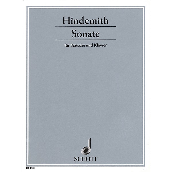 Schott Sonata (1939) (Viola and Piano) Schott Series