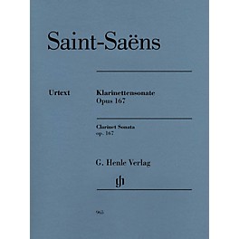 G. Henle Verlag Clarinet Sonata, Op. 167 Henle Music Folios Softcover Composed by Saint-Saens Edited by Peter Jost