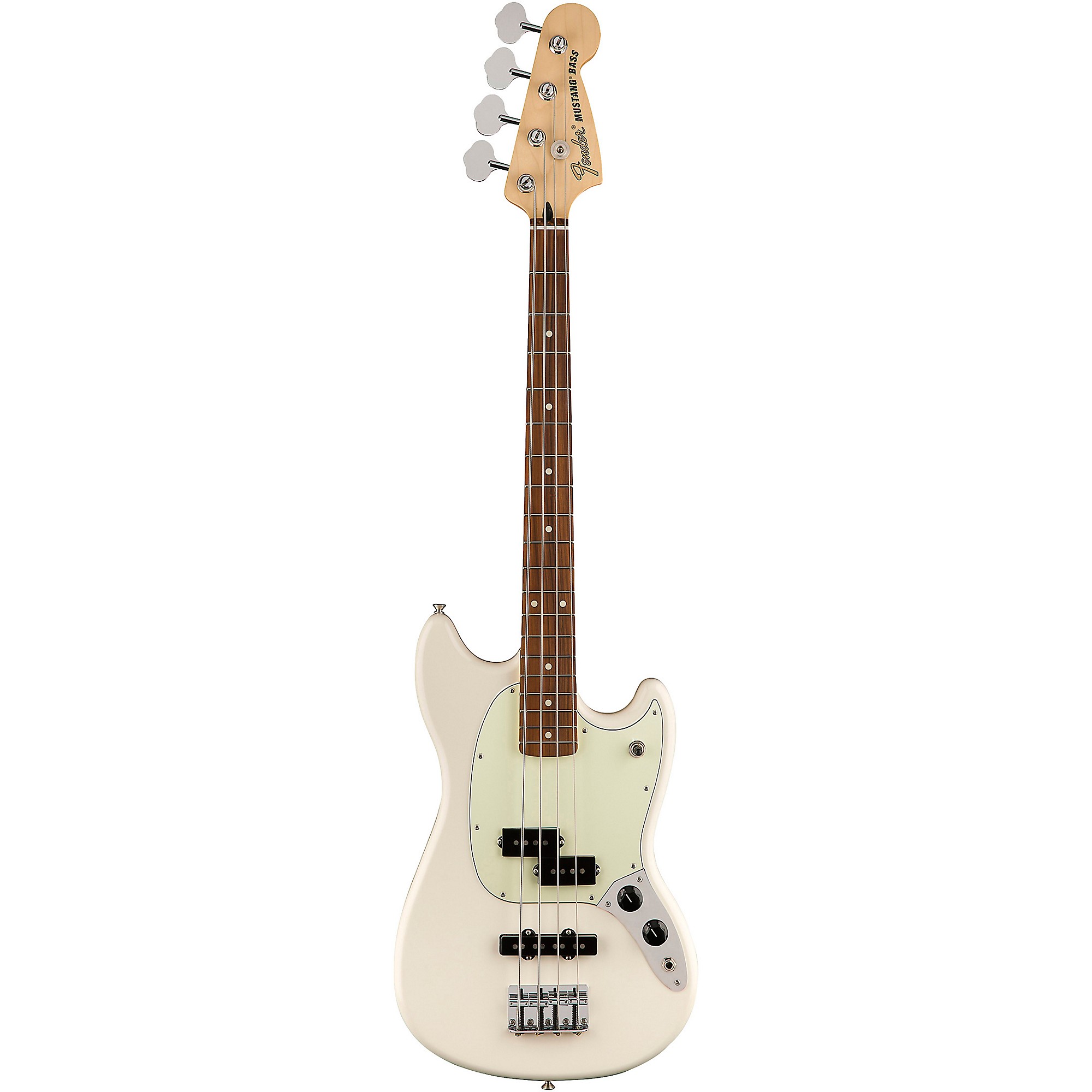 ベース Fender Mexico Mustang Bass PJ Fender Mustang PJ Bass Pau Ferro Fingerboard Olympic White