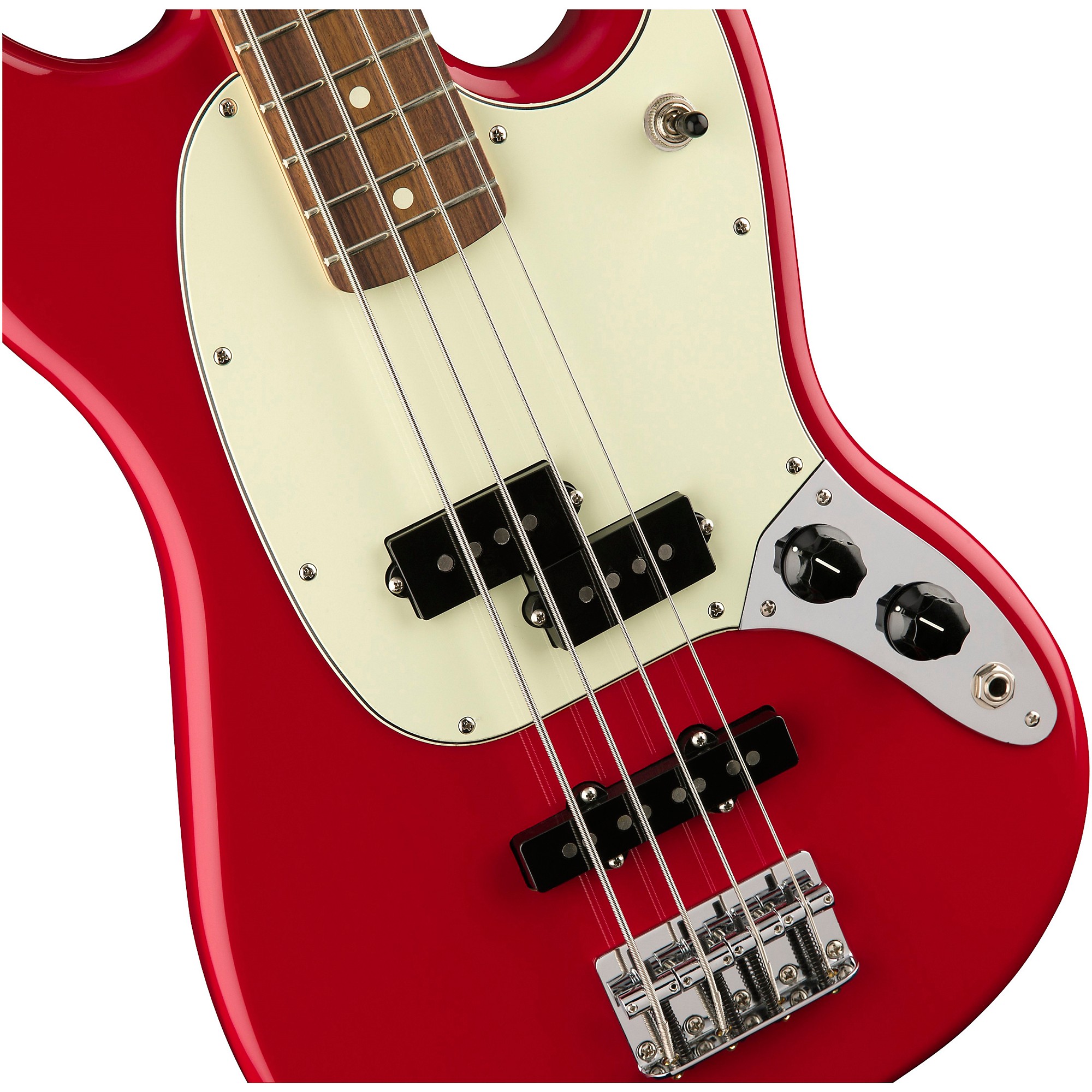 Open Box Fender Mustang PJ Bass Pau Ferro Fingerboard Torino Red