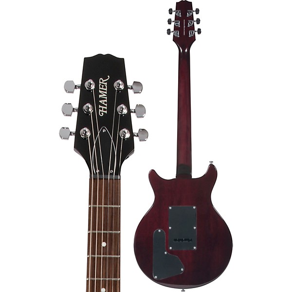 Hamer Sunburst Archtop Electric Guitar Dark Cherry Burst