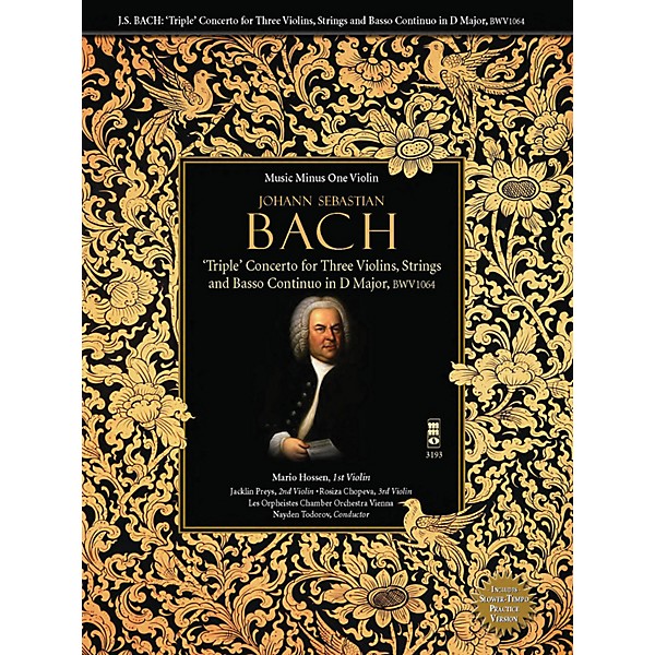 Music Minus One Bach: Triple Concerto for Three Violins in C Major, BWV 1064 Music Minus One BK/CD
