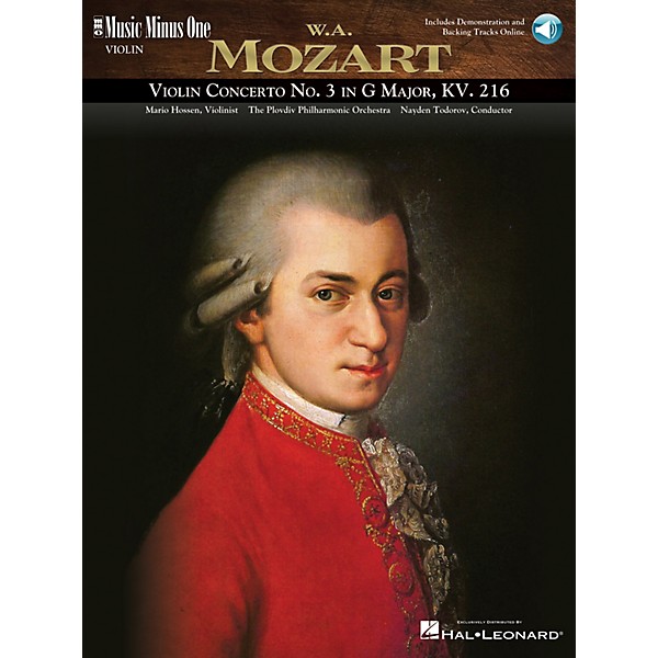 Nektar Mozart - Violin Concerto No. 3 in G Major, KV216 Music Minus One Series Softcover Audio Online