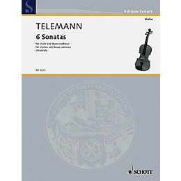 Schott Music 6 Sonatas Schott Series Composed by Georg Philipp Telemann