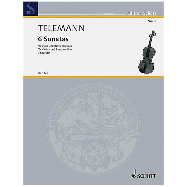 Schott Music 6 Sonatas Schott Series Composed by Georg Philipp Telemann