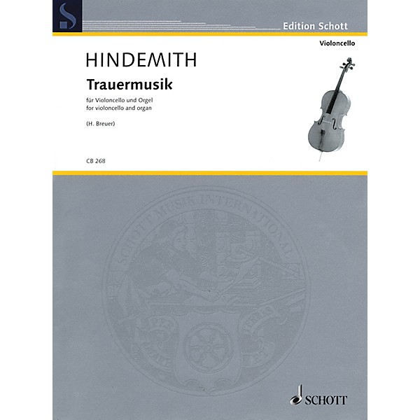 Schott Trauermusik (arranged for Cello and Organ) String Series Softcover