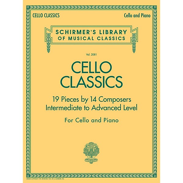 G. Schirmer Cello Classics String Series Softcover