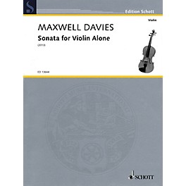 Schott Sonata for Violin Alone String Solo Series Softcover