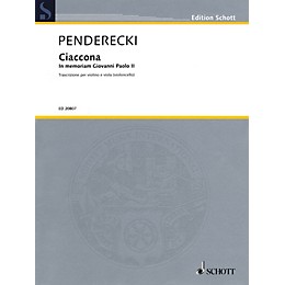 Schott Music Ciaccona String Series Softcover