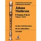 Schott 8 Sonatas, Op. 1, Volume 1 (for 3 Treble Recorders) Schott Series by Johann Mattheson thumbnail