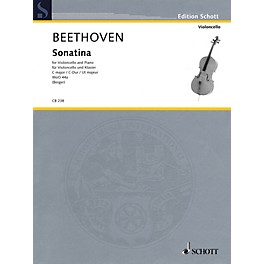 Schott Sonatina for Cello and Piano, WoO 44a String Series Softcover