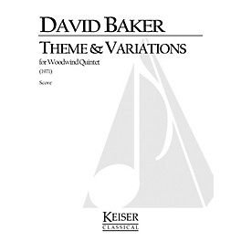 Lauren Keiser Music Publishing Theme and Variations for Woodwind Quintet LKM Music Series by David Baker