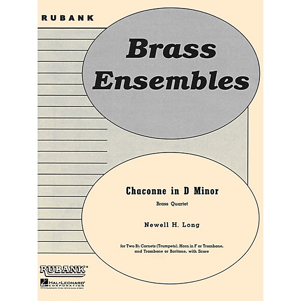 Rubank Publications Chaconne in D Minor (Brass Quartet - Grade 4) Rubank Solo/Ensemble Sheet Series