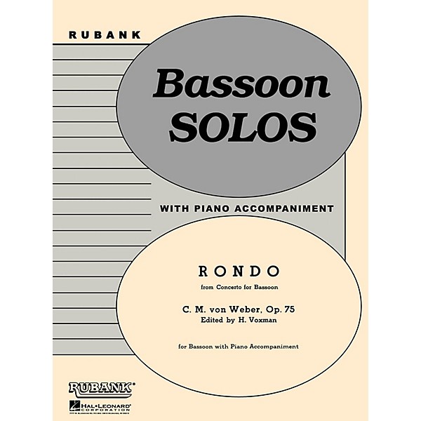 Rubank Publications Rondo (from Conc for Bassoon, Op 75) Rubank Solo/Ensemble Sheet Series
