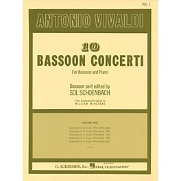 G. Schirmer 10 Bassoon Concerti, Vol. 1 Woodwind Solo Series by Vivaldi Edited by Sol Schoenbach