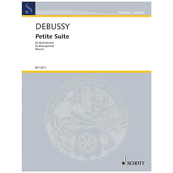 Schott PETITE SUITE FOR WOODWIND QUINTET SET OF PARTS Schott  by Claude Debussy Arranged by Gordon Davies