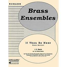 Rubank Publications If Thou Be Near (Bist du bei mir) (Brass Quintet - Grade 3) Rubank Solo/Ensemble Sheet Series