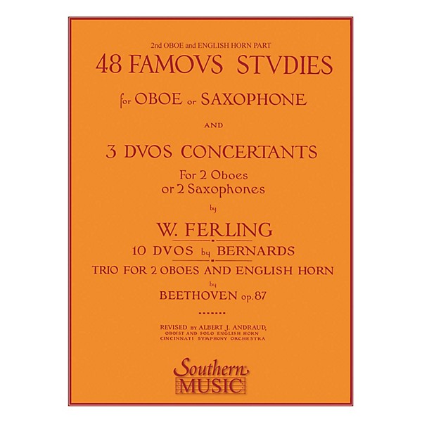Southern 48 Famous Studies (2nd and 3rd Part) (Oboe) Southern Music Series by Franz Wilhelm Ferling