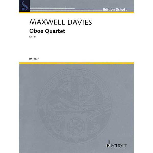 Schott Oboe Quartet Ensemble Series by Peter Maxwell Davies