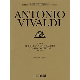Ricordi Trio for 2 Transverse Flutes and Basso Continuo RV800 Ensemble Series by Antonio Vivaldi