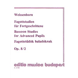 Editio Musica Budapest Studies for Bassoon, Op. 8 - Volume 2 EMB Series by Julius Weissenborn