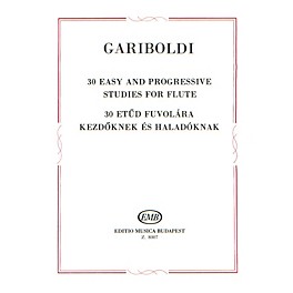 Editio Musica Budapest 30 Easy and Progressive Studies for Flute EMB Series by Giuseppe Gariboldi