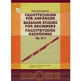 Editio Musica Budapest Studies for Bassoon, Op. 8 - Volume 1 EMB Series by Julius Weissenborn