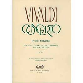 Editio Musica Budapest Concerto in C Minor for Flute, Strings and Continuo, RV 441 EMB Series by Antonio Vivaldi