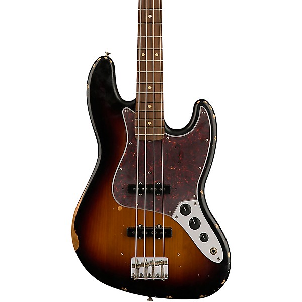 Fender '60s Road Worn Jazz Bass Pau Ferro Fingerboard 3-Color Sunburst