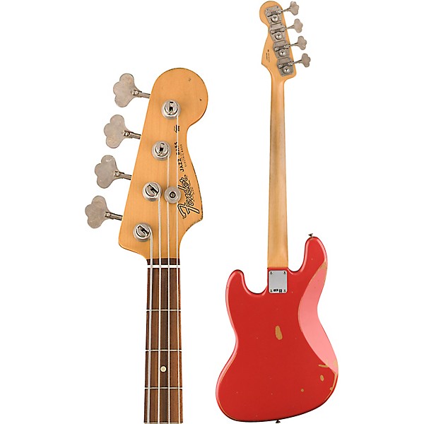 Open Box Fender '60s Road Worn Jazz Bass Pau Ferro Fingerboard Level 2 Fiesta Red 190839719386