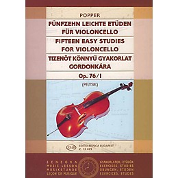 Editio Musica Budapest 15 Easy Studies, Op. 76/I EMB Series by Dávid Popper