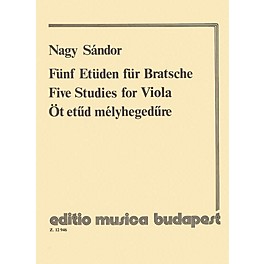 Editio Musica Budapest Five Studies EMB Series by Sándor Nagy