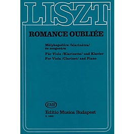 Editio Musica Budapest Romance Oubliée, for Viola (or Clarinet) and Piano EMB Series by Franz Liszt