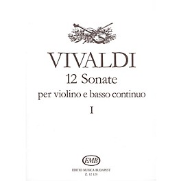 Editio Musica Budapest 12 Sonatas for Violin and Basso Continuo - Volume 1 EMB Series by Antonio Vivaldi