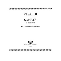 Editio Musica Budapest Sonata in E minor for Cello and Guitar RV40 EMB Series by Antonio Vivaldi