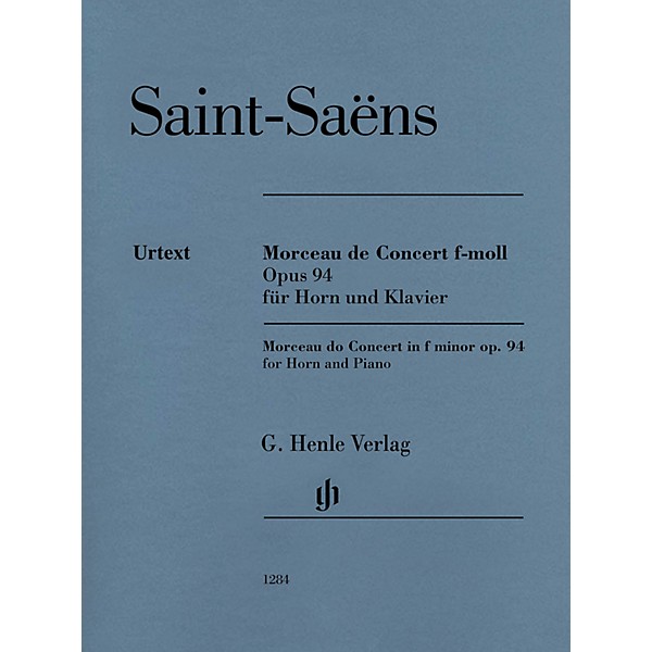 G. Henle Verlag Morceau de Concert in F minor Op. 94 (Horn and Piano) Henle Music Folios Series Softcover