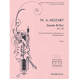 Simrock Sonata in B-Flat Major, K. 570 Composed by Wolfgang Amadeus Mozart Arranged by Heribert Breuer
