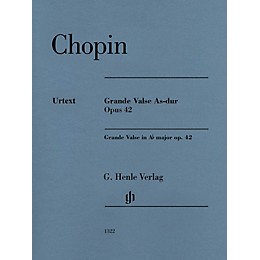 G. Henle Verlag Grande Valse A-flat Major Op. 42 (Edition with Fingering) Henle Music Folios Series Softcover