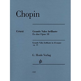 G. Henle Verlag Grande Valse Brillante E-flat Major Op. 18 (Edition with Fingering) Henle Music Folios Series Softcover