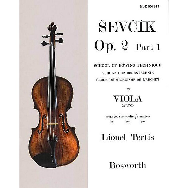 Bosworth Sevcik for Viola - Opus 2, Part 1 Music Sales America Series Written by Otakar Sevcik