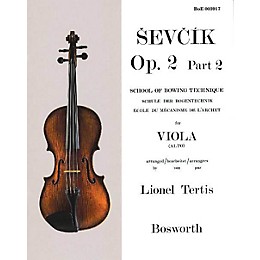 Bosworth Sevcik for Viola - Opus 2, Part 2 Music Sales America Series Written by Otakar Sevcik