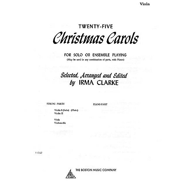 Music Sales Twenty-Five Christmas Carols - Viola (for Solo or Ensemble Playing) Music Sales America Series