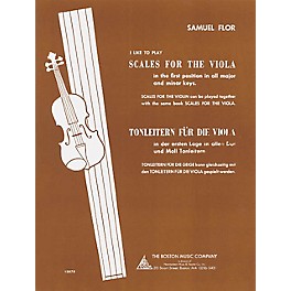 Boston Music I Like to Play Scales for the Viola Music Sales America Series Written by Samuel Flor