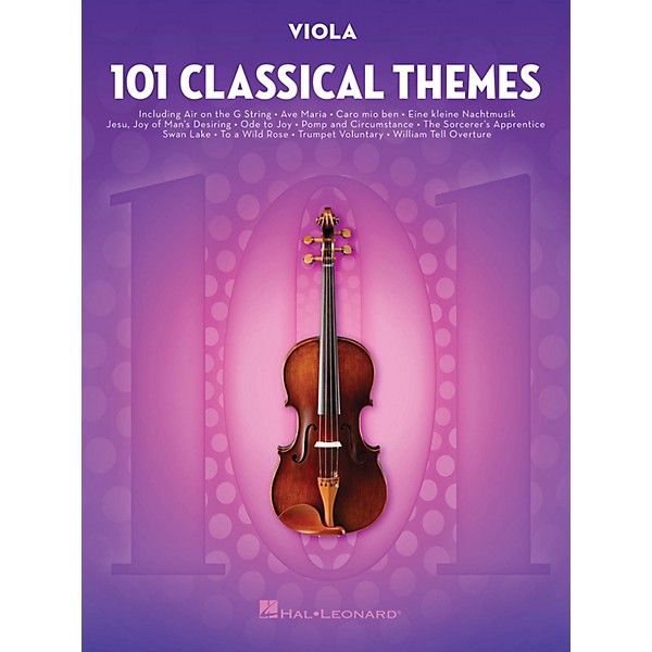 Hal Leonard 101 Classical Themes for Viola Instrumental Folio Series Softcover