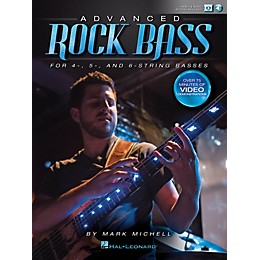 Hal Leonard Advanced Rock Bass Bass Instruction Series Softcover Media Online Written by Mark Michell
